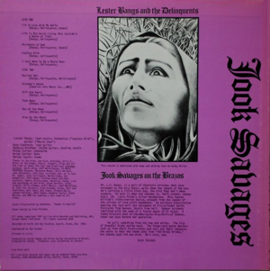 1981 Jook Savages On the Brazos LP reverse
