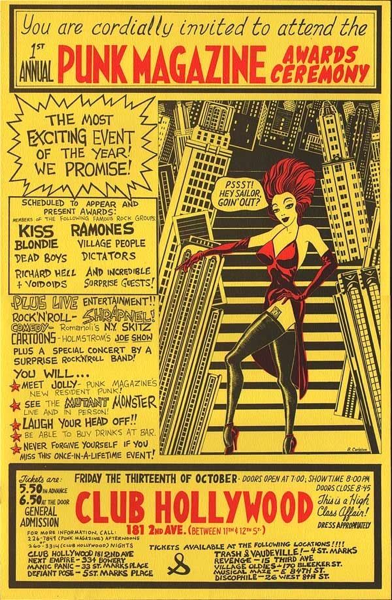 1978 Punk Magazine Awards Show poster