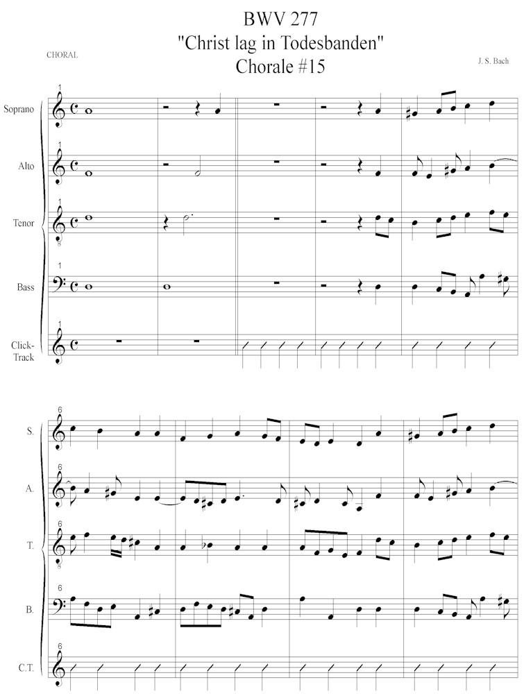Score of the chorale page one