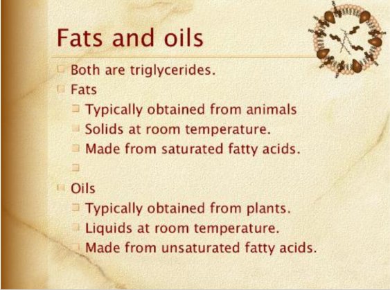 fats and oils