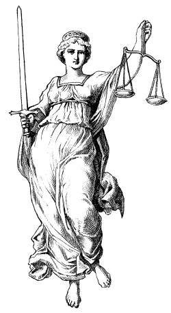 picture of lady justice with scales