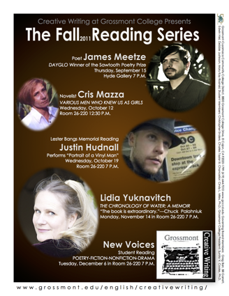 2011 Fall Readings Series poster