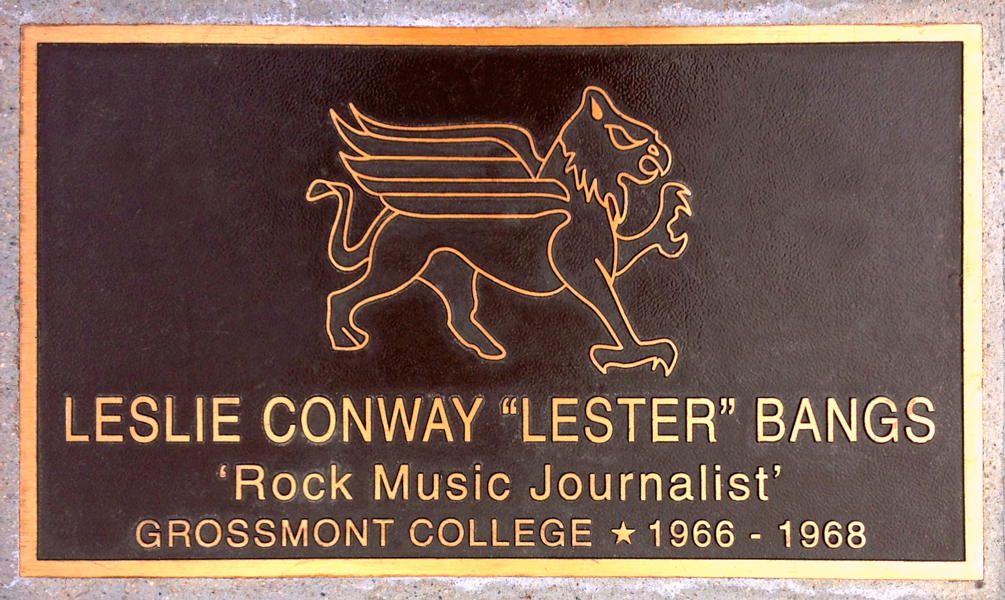 Lester Bangs GC Walk of Fame plaque