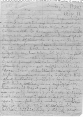 Letter: January 13, 1963
