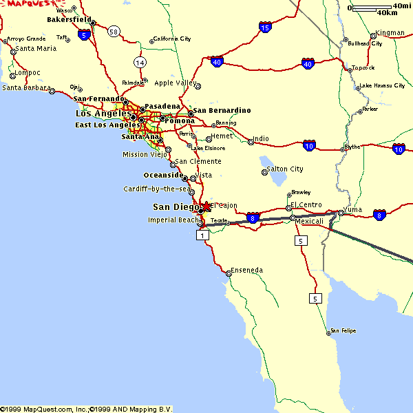Map of San Diego County