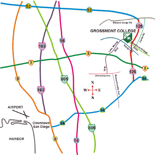 Map of San Diego Freeways