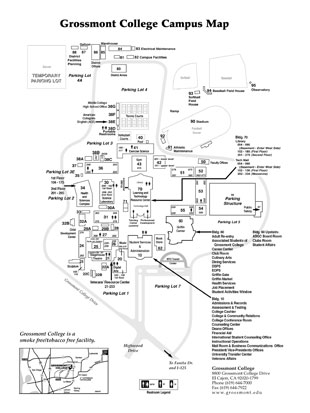 Grossmont College campus map