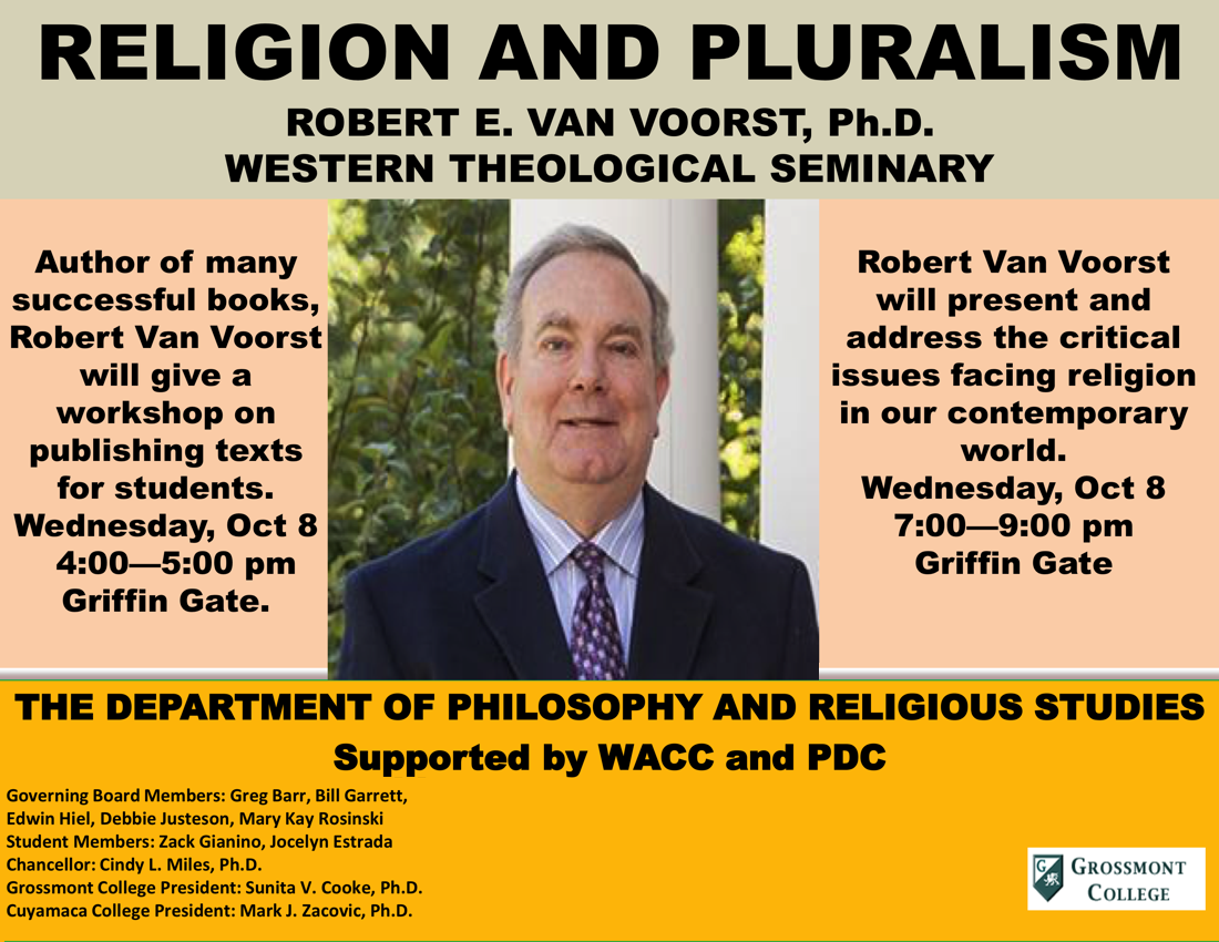 Robert Van Voorst Religion and Pluralism: Workshop & Presentation