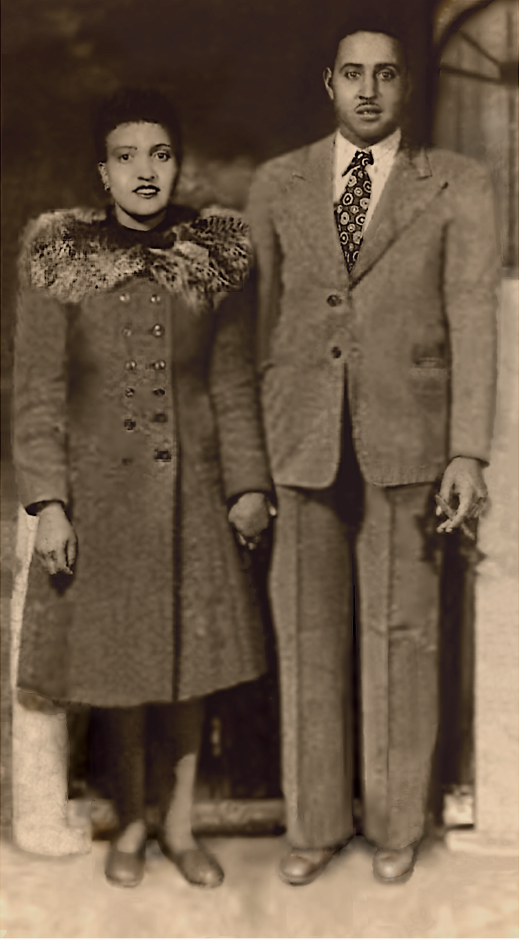 Henrietta and David Lacks photo (1945), restored