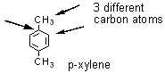 3 different carbon atoms